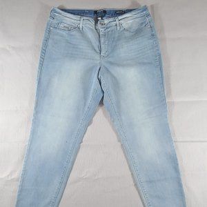 Nine West Gramercy Skinny Ankle Jeans Women Size 14 Light Wash Denim 5 Pocket